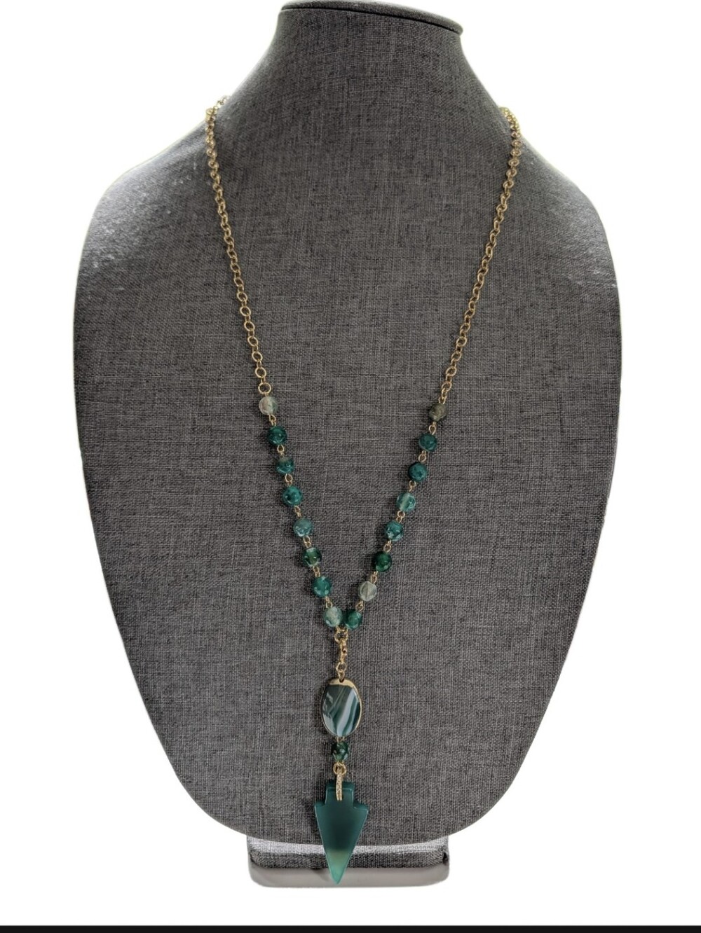 Park Lane Turquoise Natural Stone Beaded Long Bohemian Southwestern Necklace